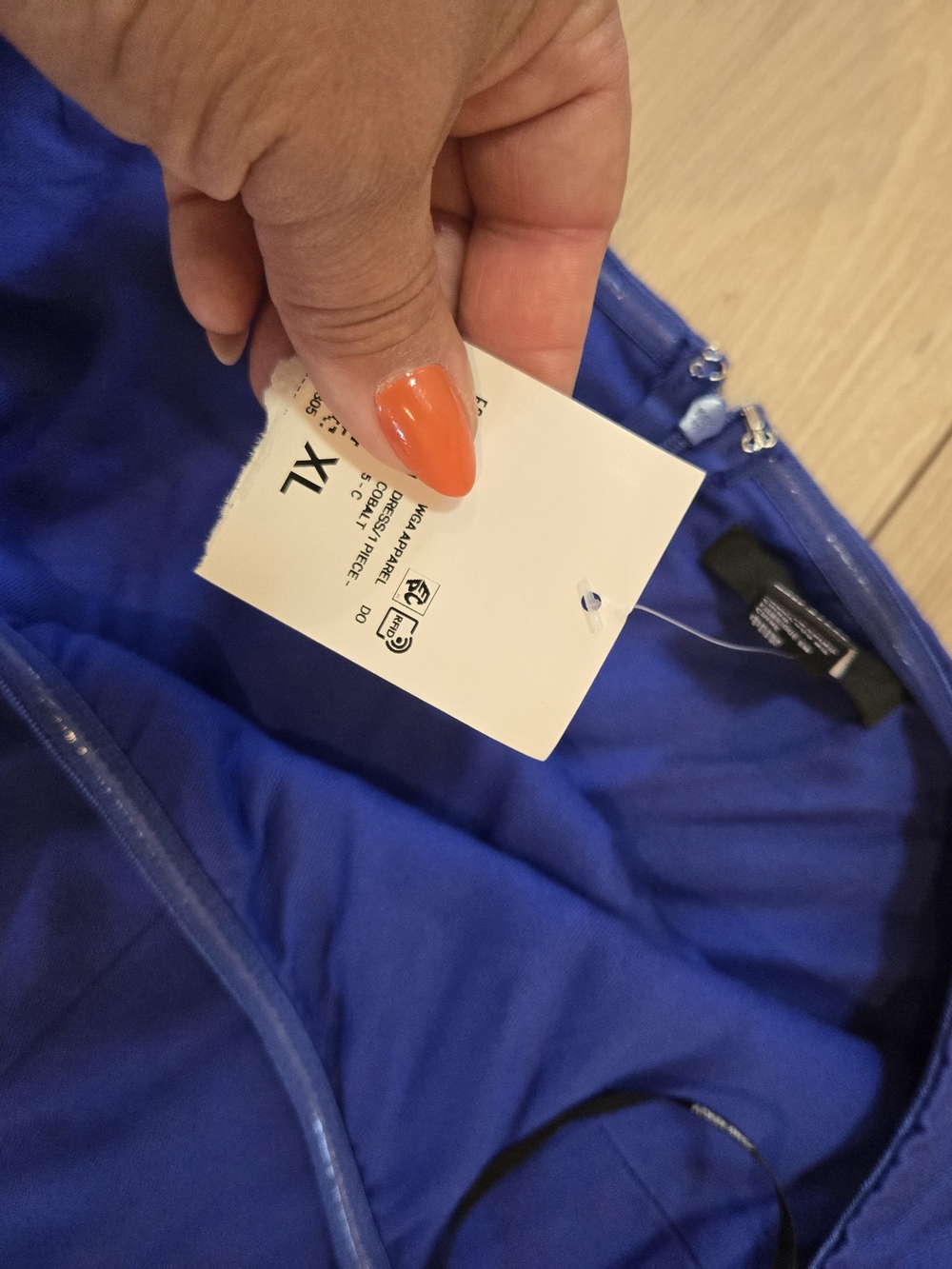Forever 21 Royal Blue Strapless Wide-Leg Jumpsuit - Picture 2 of 2